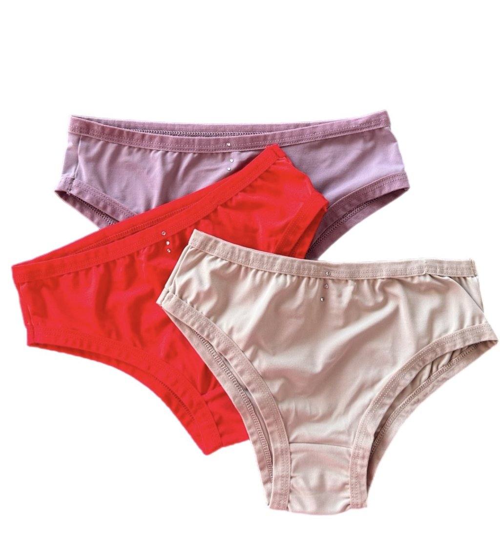 Calcinha infantil com pedrinha 