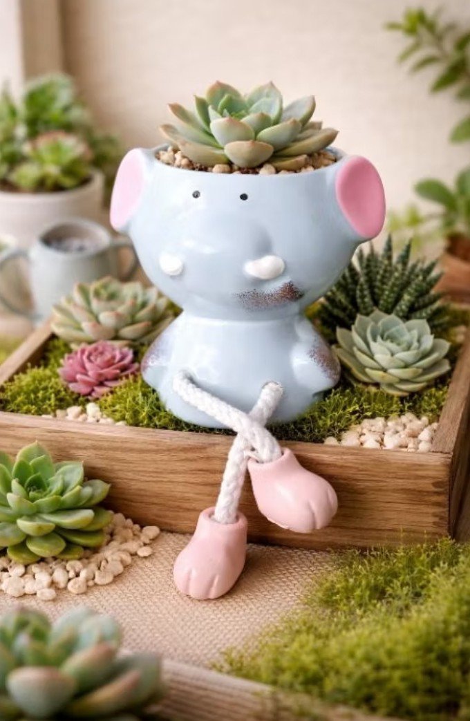 Vaso elefante articulado 