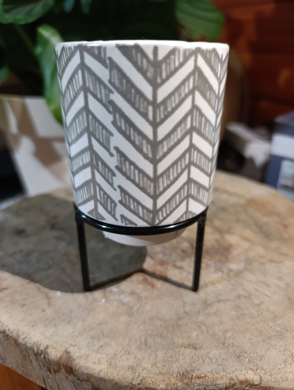 Vaso com suporte (Zig Zag)