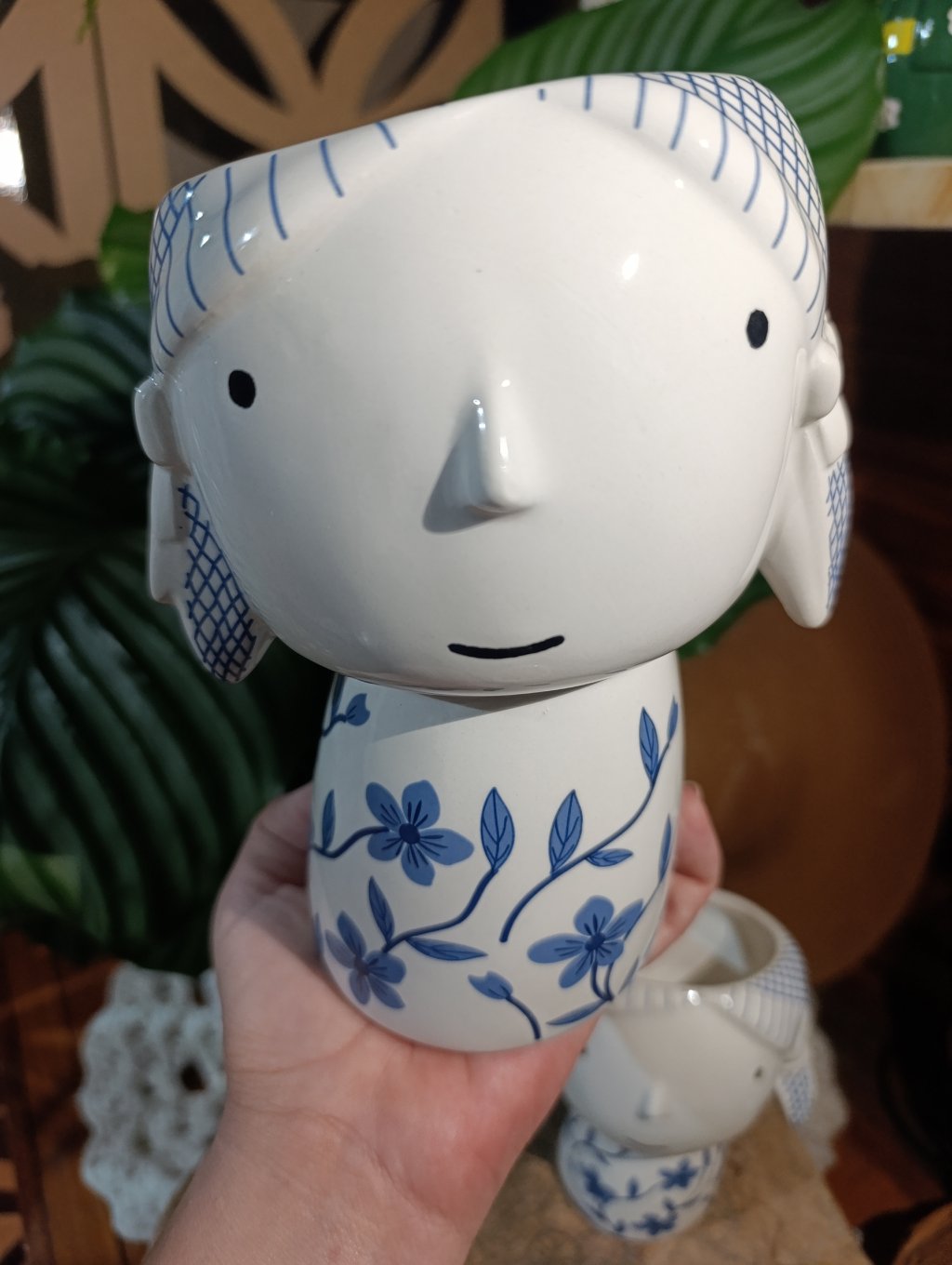 Vaso boneca G(azul)
