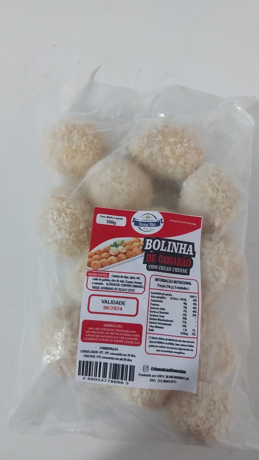 COXINHA DE CAMARÃO COM CREAM CHEESE