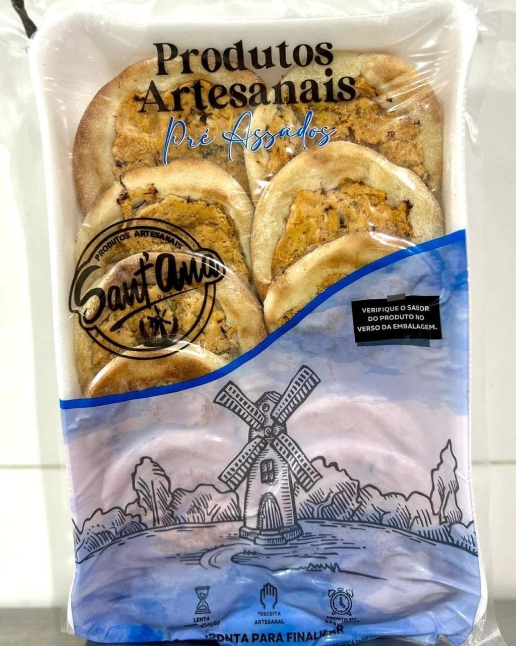 ESFIHA ABERTA  DE FRANGO - ASSADO E CONGELADO