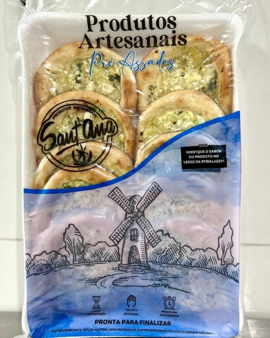 ESFIHA ABERTA  DE QUEIJO - ASSADO E CONGELADO PCT 500GR