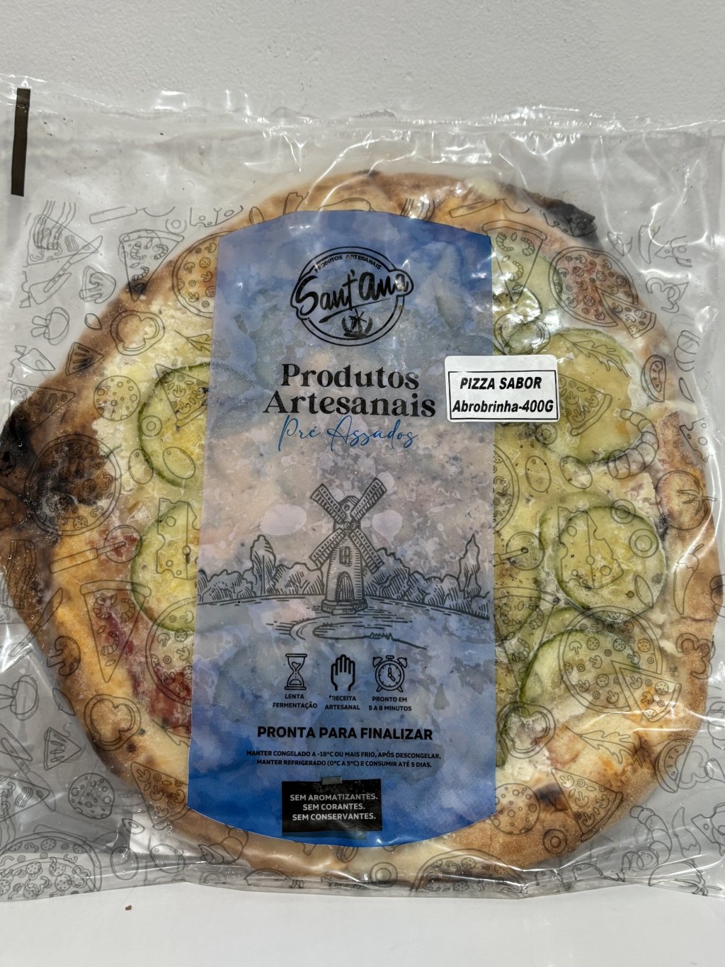 PIZZA ABOBRINHA 400GR - ASSADA E CONGELADA