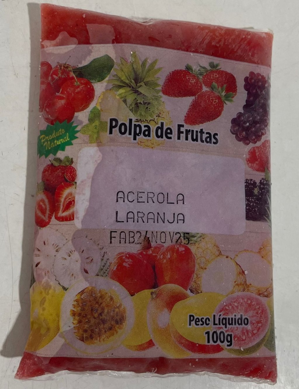 POLPA DE ACEROLA COM LARANJA (10PC 100GR)