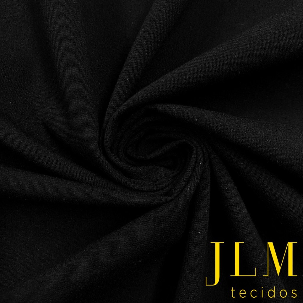 Poplin Liso - Preto