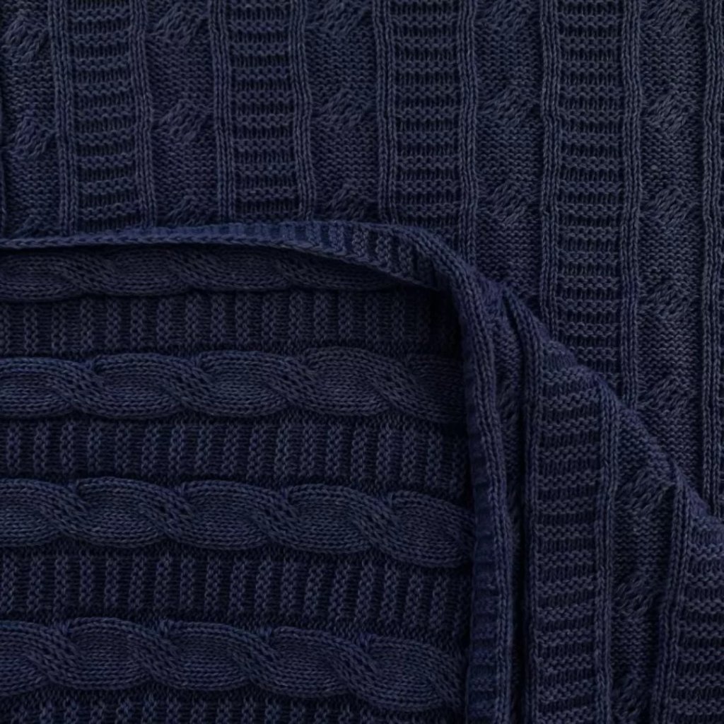 Tricot Trançado - Azul Marinho