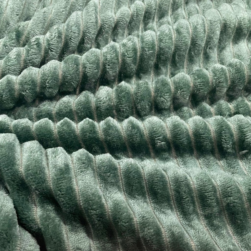 Manta Fleece com Relevo Jacquard - Verde envelhecido