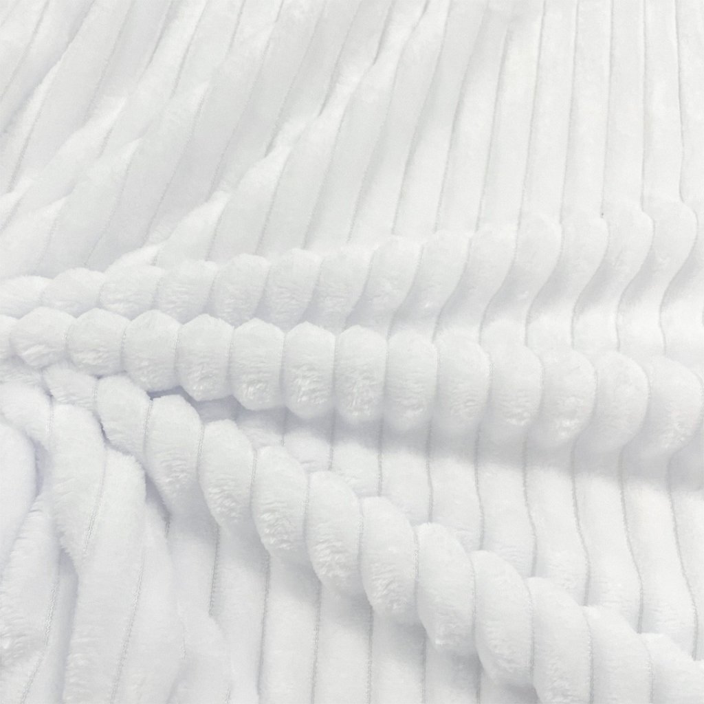 Manta Fleece com Relevo Jacquard - Branco