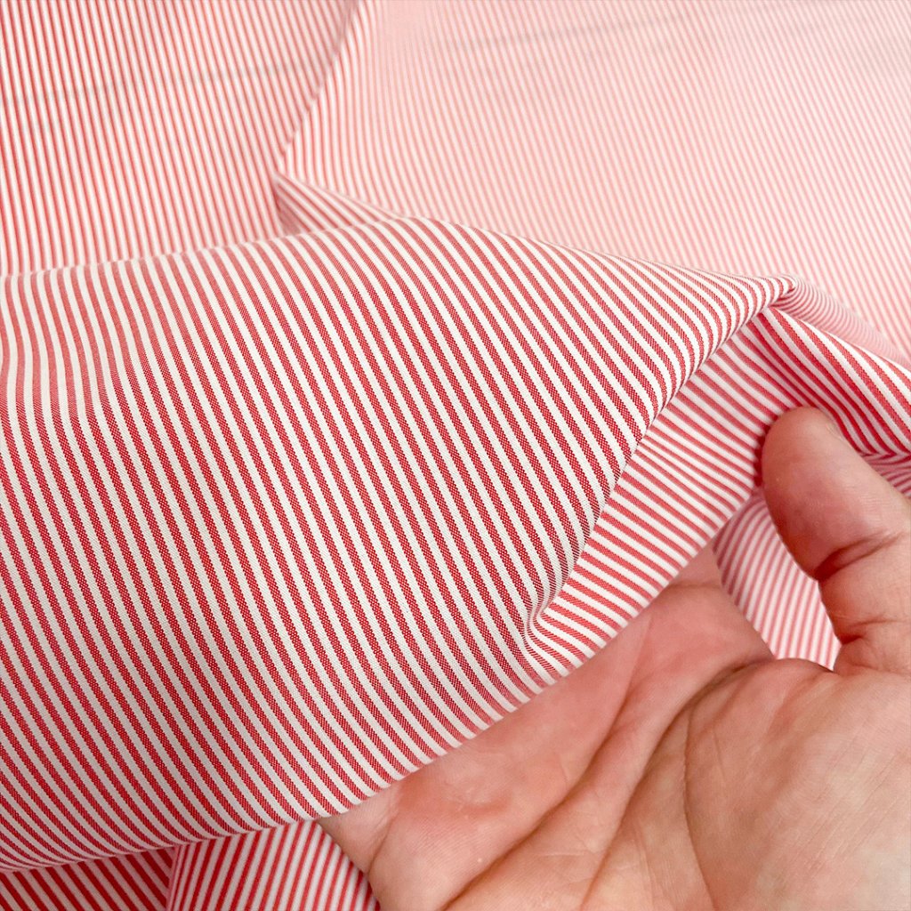 Tricoline de Camisaria L1 com Elastano - Vermelho