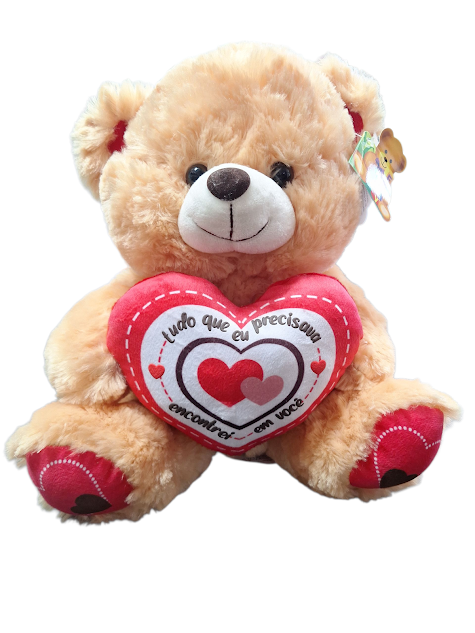 🧸 Urso de Pelúcia Romântico com Coração (consultar modelo e valor)