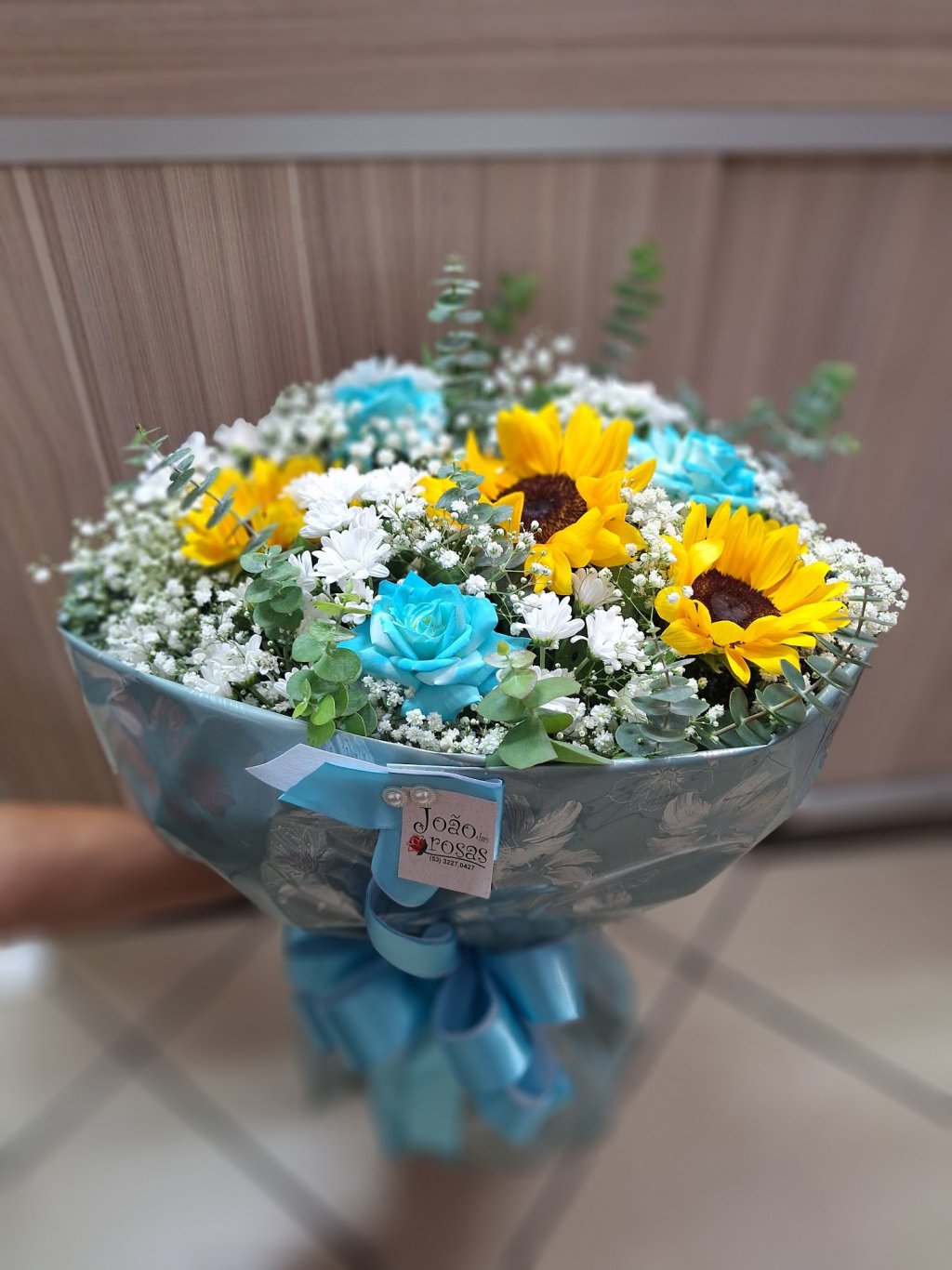 Bouquet Astral - Girassóis & Rosas Acqua