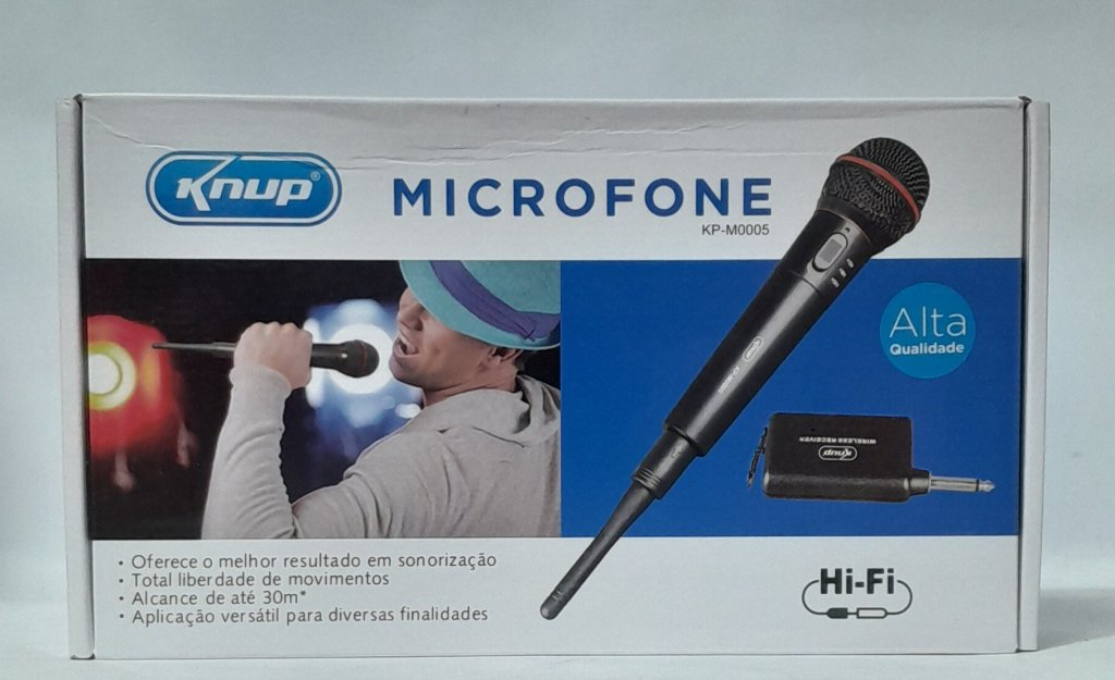 Microfone sem Fio Marca Knup Modelo KP-M0005