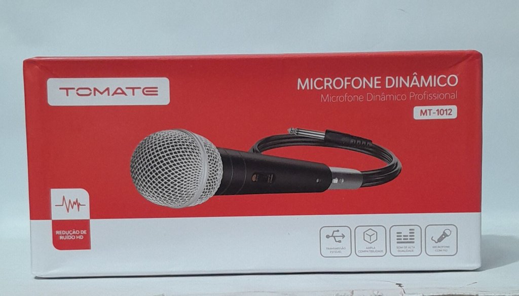 Microfone Dinâmico Profissional Marca Tomate Mod. MT-1012