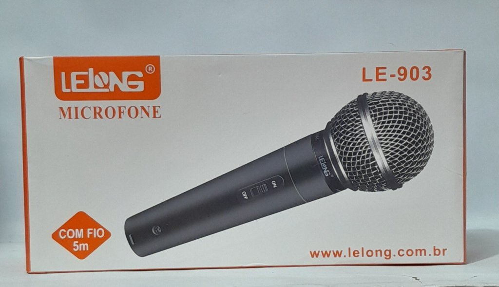 Microfone Profissional com Fio da Marca Lelong Modelo LE-903