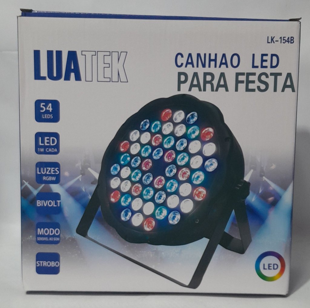 Luz Led Canhão para Festas 54 leds Marca Luatek Modelo LK-154B