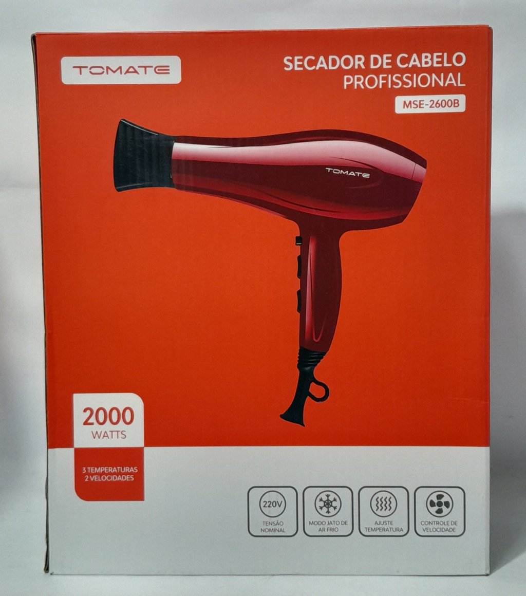 Secador de Cabelo 2000w de Potencia Da marca Tomate Modelo MSE-2600B