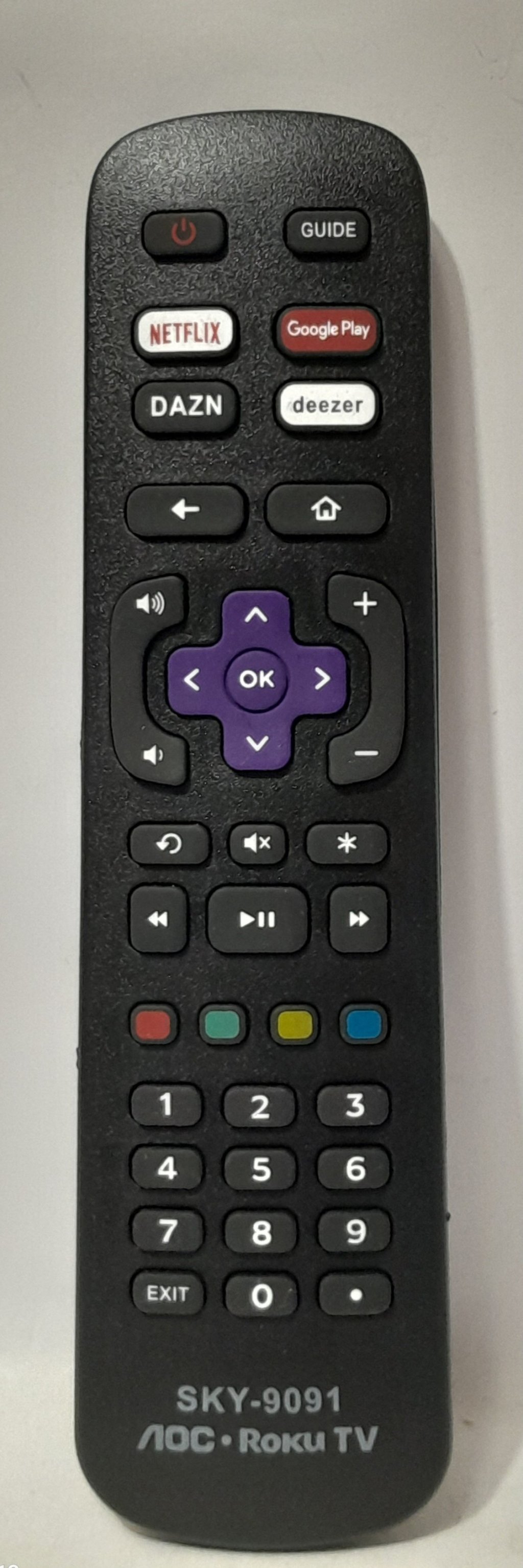 Controle Para Tvs AOC Sistema Roku TV Modelo SKY-9091