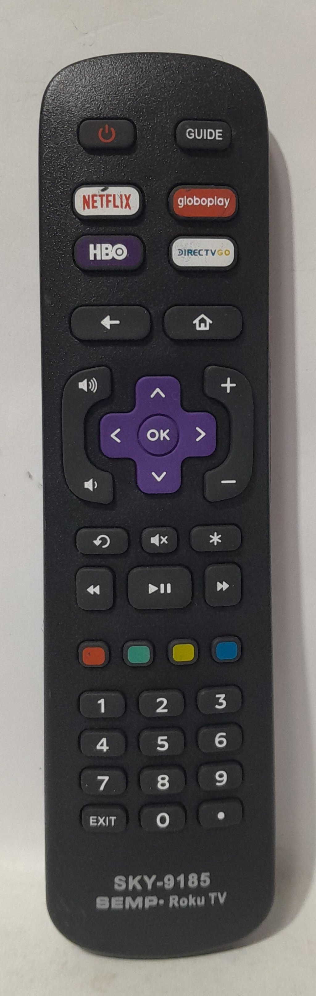 Controle para TVs SEMP sistema ROKU TV modelo SKY-9185