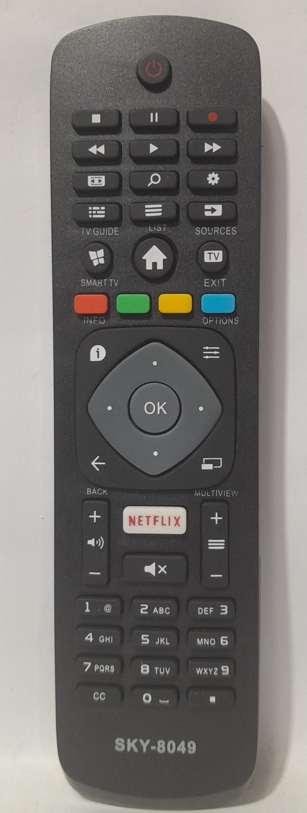 Controle para TVs Philips Smart com Função Netflix modelo sky-8049