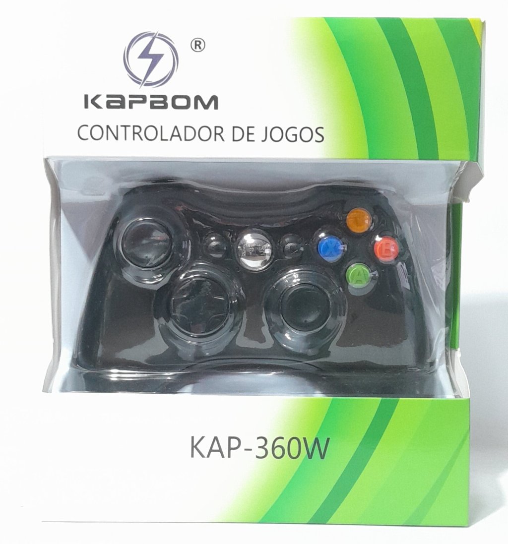Controle Sem Fio para X360 Modelo KAP-360w Marca Kapbom