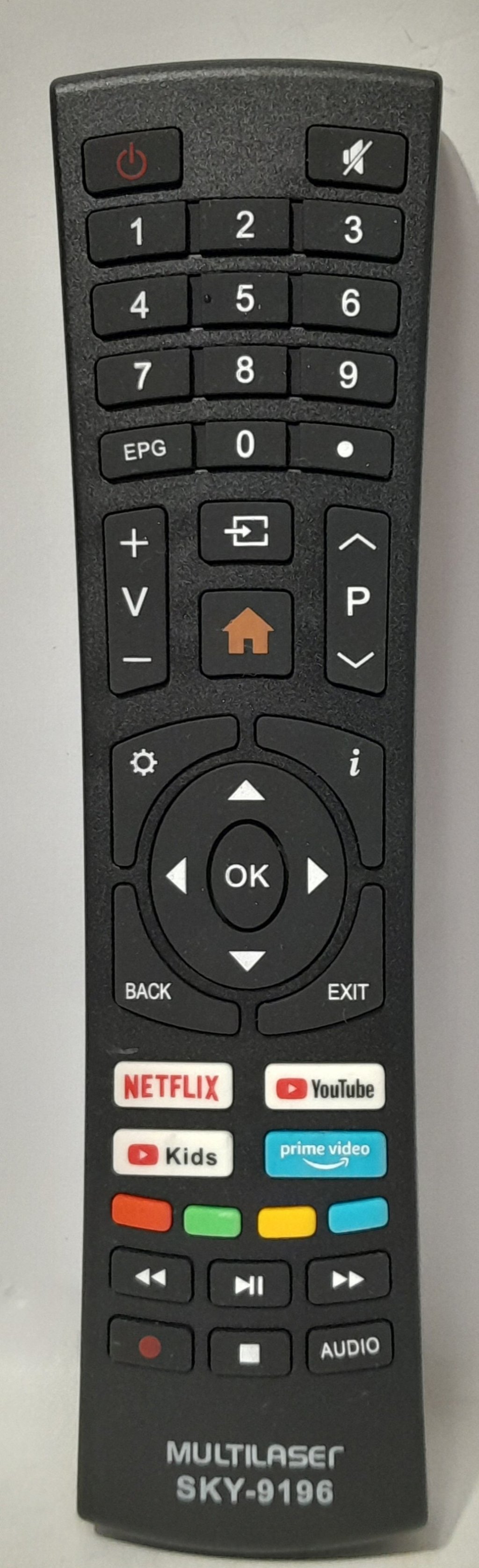 Controle Para TV Multilaser smart Tv Função netflix/youtube/kids/ prime vídeos Modelo SKY-9196