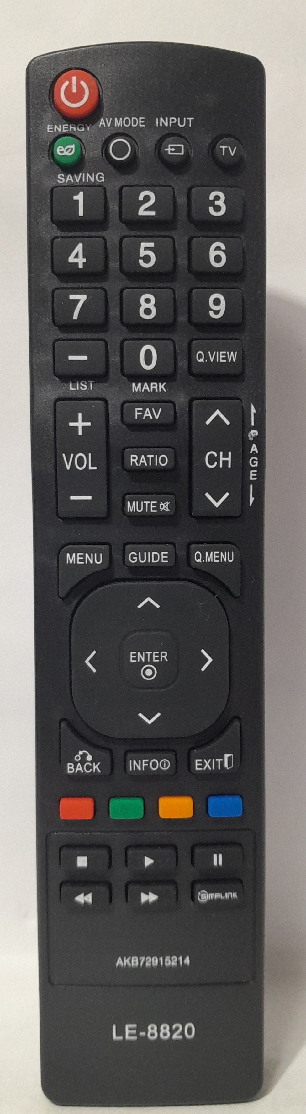 Controle Remoto Compatível Tv LG Akb72914213 26lk330 32ld350 Modelo lelong le-8820