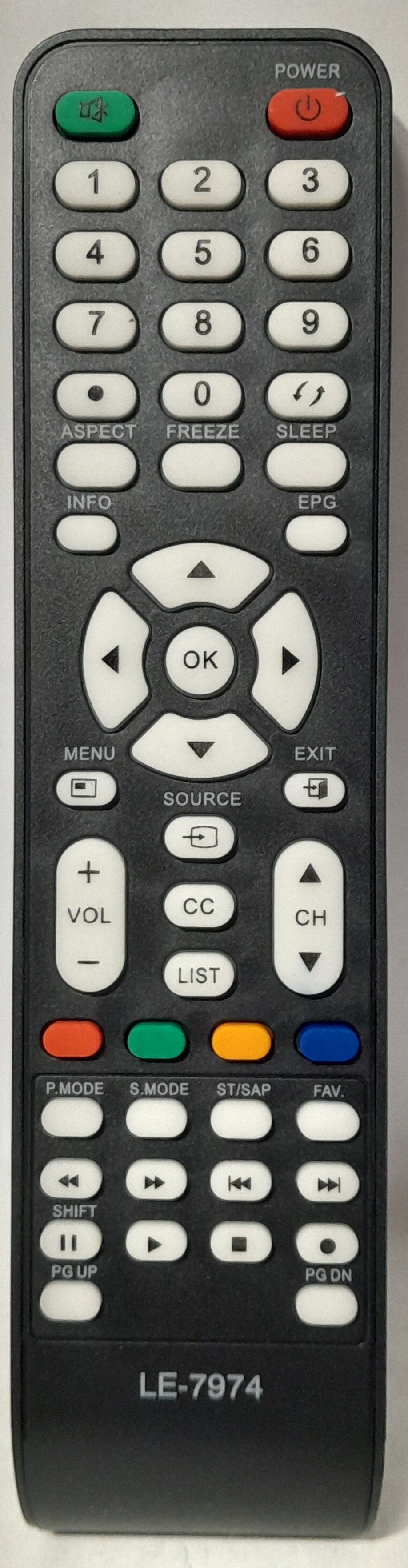 Controle para TV CCE LCD modelo LE-7974