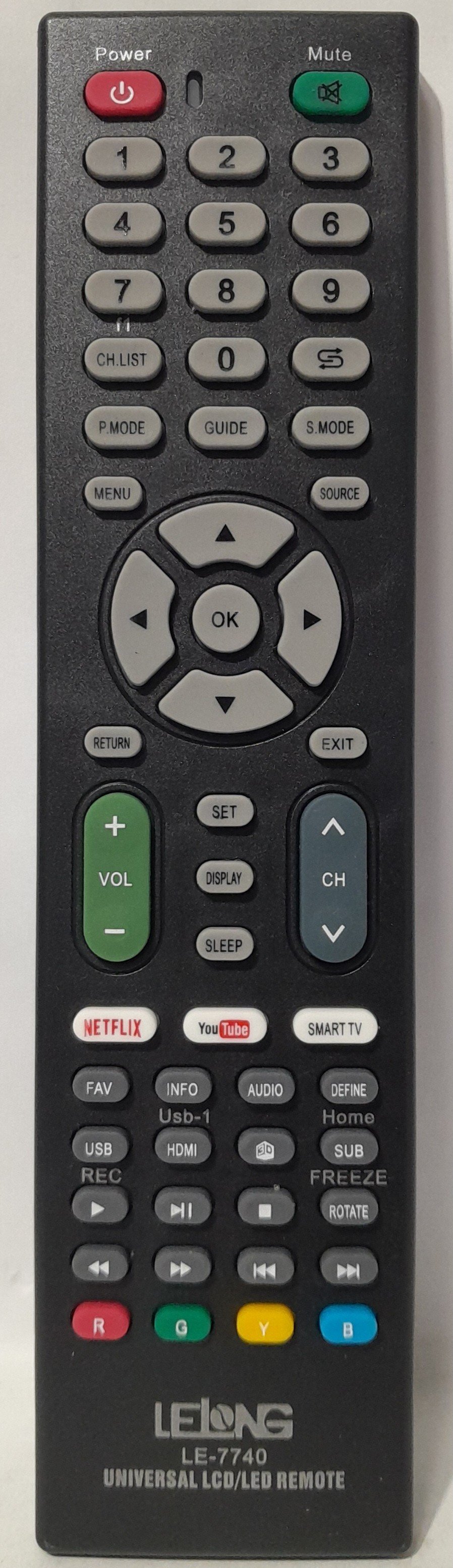 Controle Universal para tv de diversas marcas modelo LE-7740