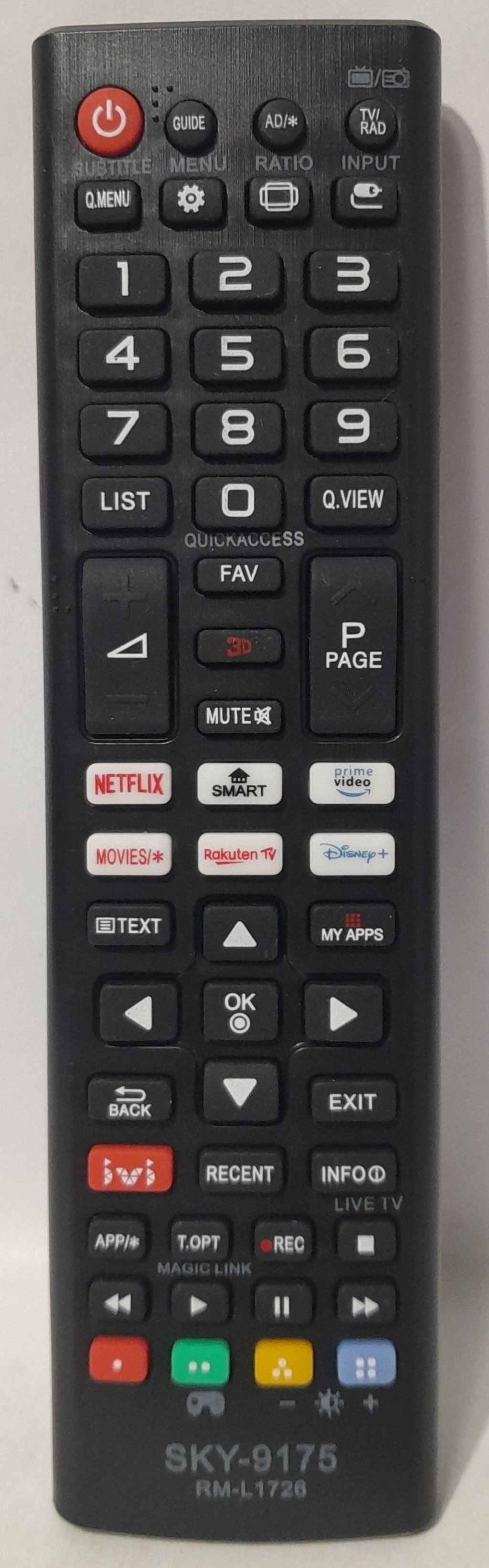 Controle remoto para TVS LG smart Roku tv Sistema modelo sky-9175