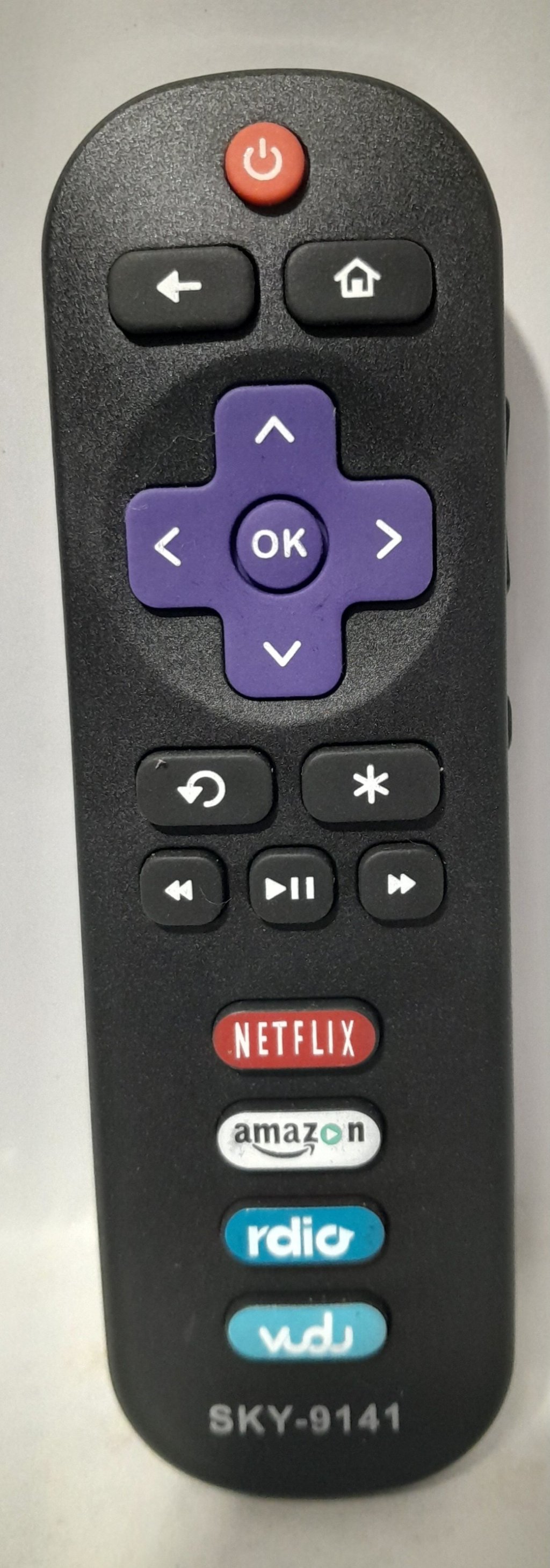 Controle Remoto Para Tv Tcl Roku Smart 4k Netflix Amazon Sky-9141