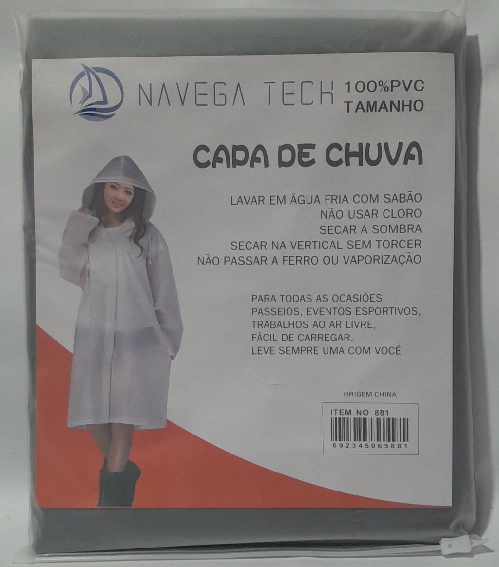 Capa de Chuva 100% PVC tamanho único