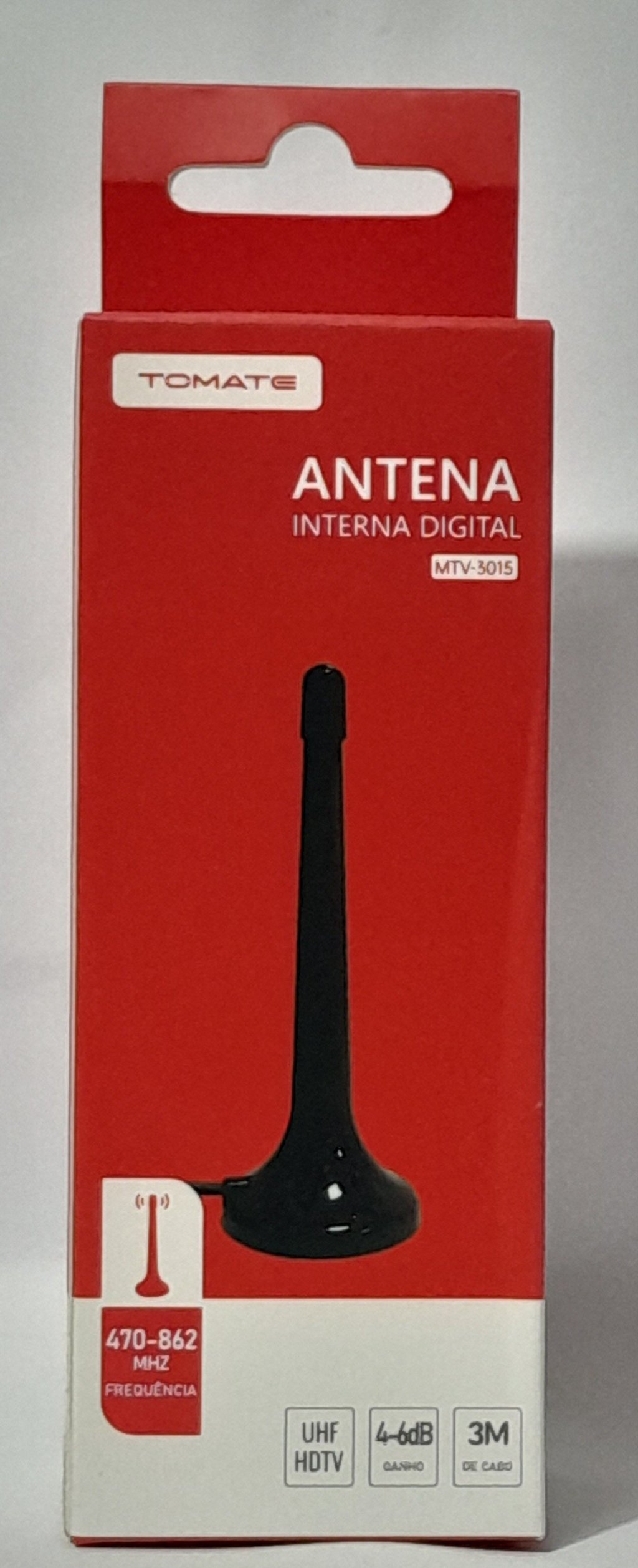 Antena Interna Digital para TVs com sinal Digital UHF HDTV 3 METROS DE FIO MARCA TOMATE MTV-3015