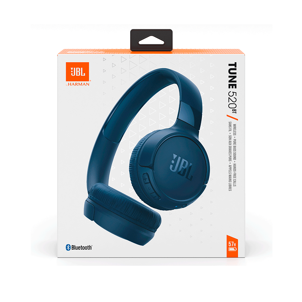 FONE HEADPHONE JBL HARMAN ORIGINAL BLUETOOTH VERSÃO 2023 57HS DE BATERIA TUNE 520BT