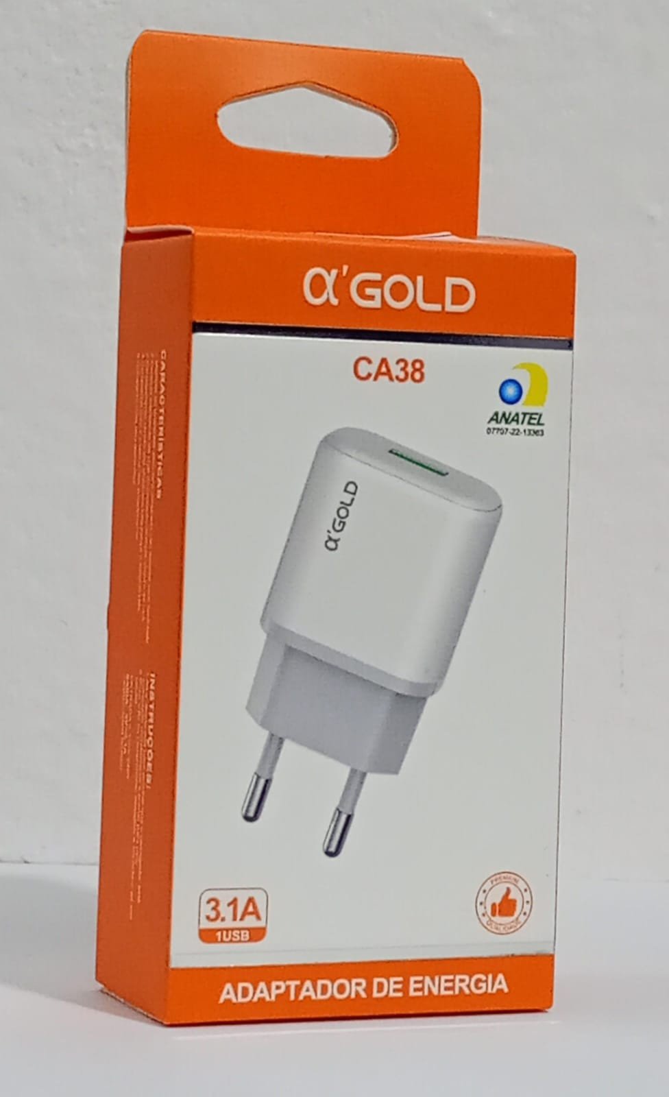 FONTE CARREGADOR 3.1A USB MARCA GOLD