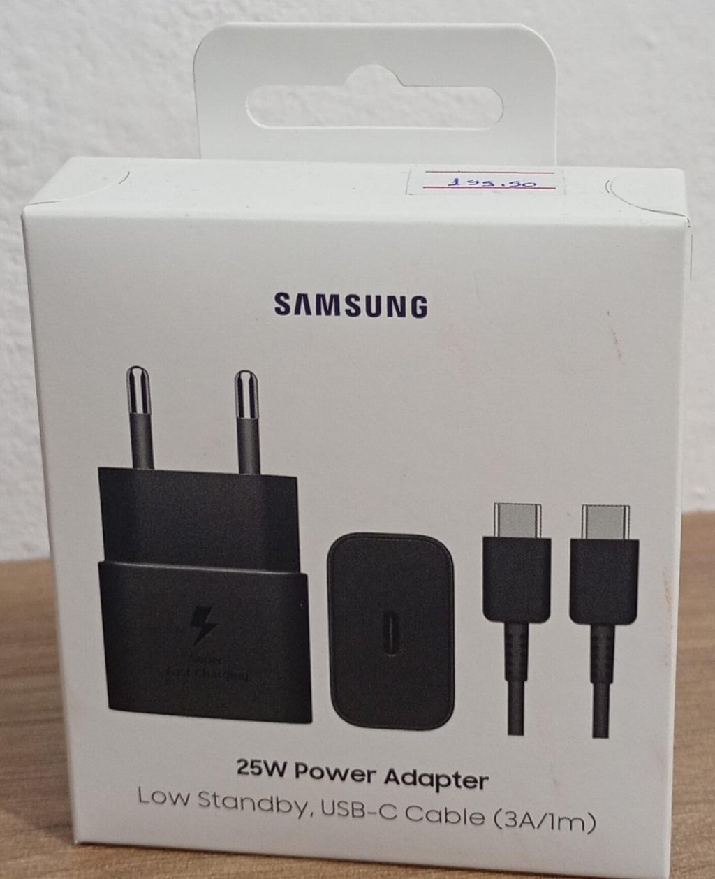 CARREGADOR SAMSUNG ORIGINAL 25W USB-C PARA USB-C 1M