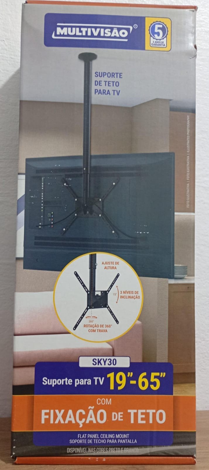 SUPORTE PARA TV COM FIXAÇÃO DE TETO 19