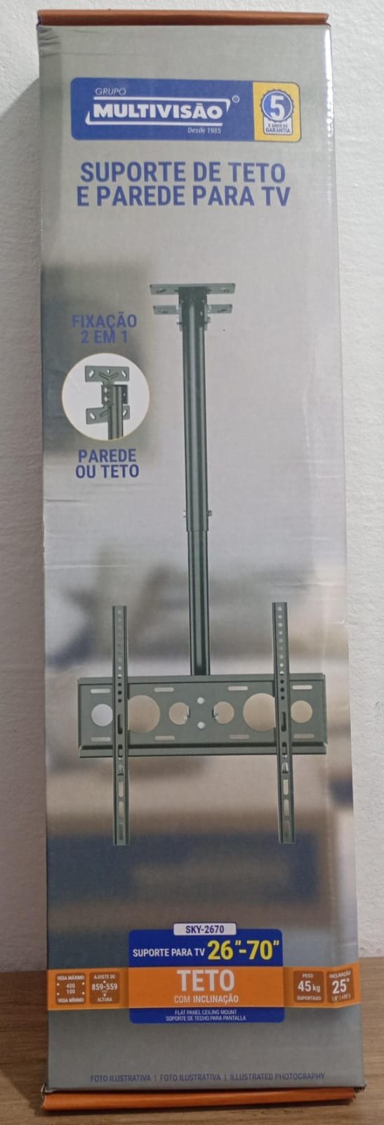 SUPORTE DE TETO E PAREDE PARA TV