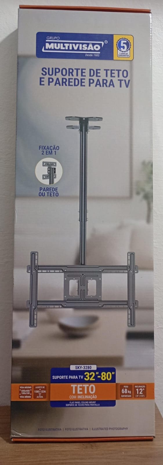 SUPORTE DE TETO E PAREDE PARA TV 32