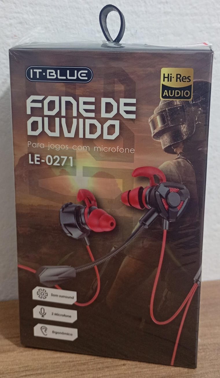 FONE DE OUVIDO COM FIO PARA JOGOS COM MICROFONE