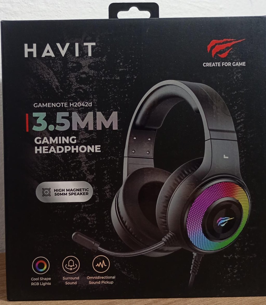 Headset Gamer HAVIT H2042D RGB Preto