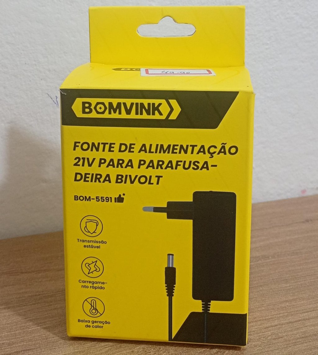 FONTE DE ALIMENTAÇÃO 21V PARA PARAFUSADEIRA BIVOLT