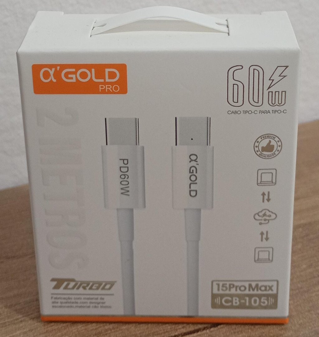 CABO TIPO-C PARA TIPO-C 2 METROS 60W