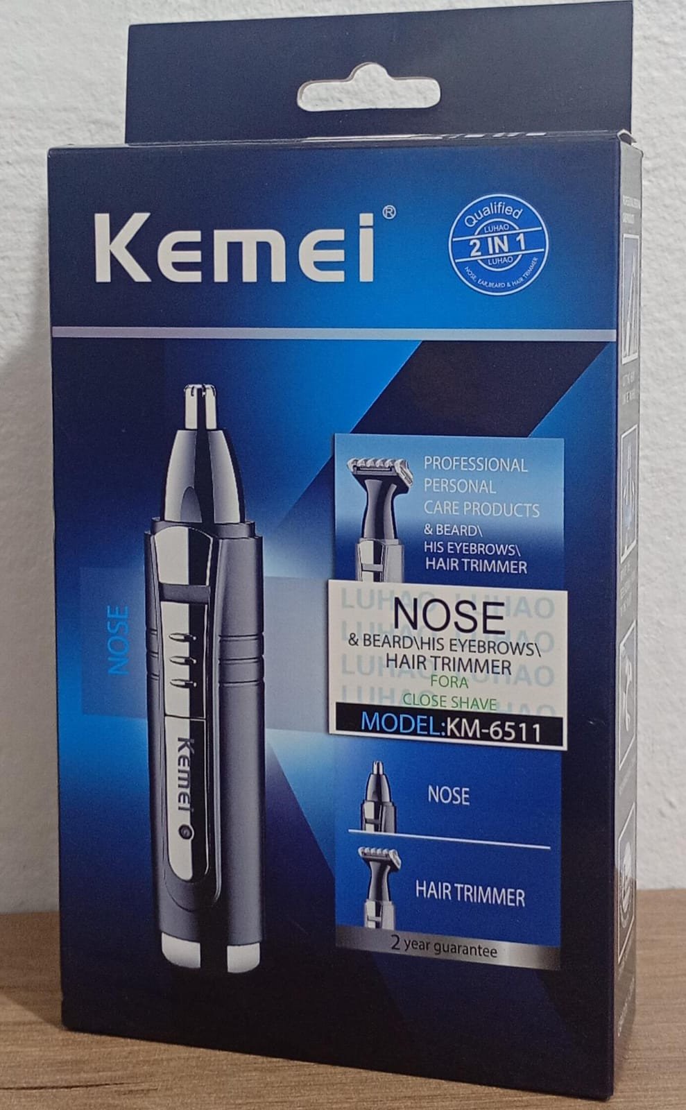 APARADOR DE PELOS 2 EM 1 KEMEI – NARIZ, BARBA E SOBRANCELHAS
