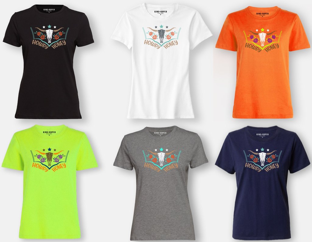 Camiseta Howdy Chapéu Feminina