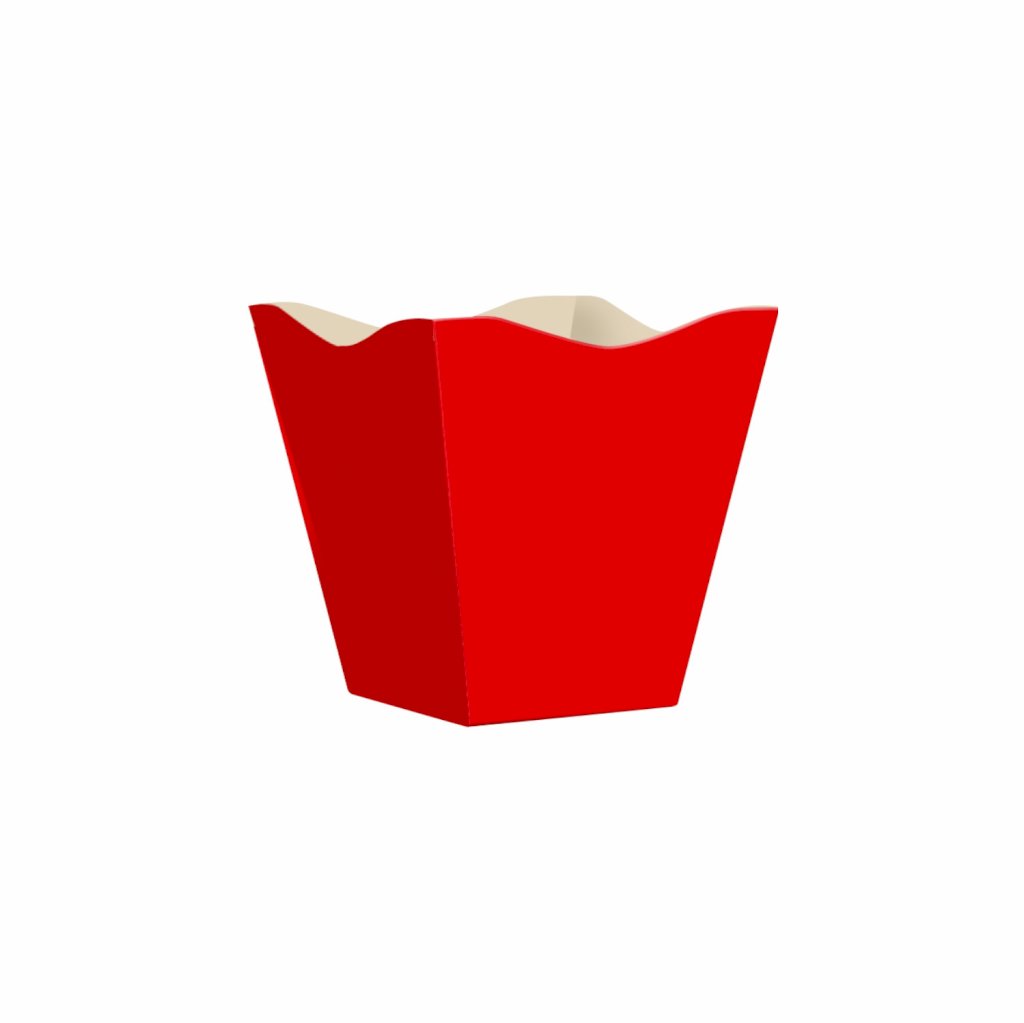 CACHEPOT VINTAGE LISO PEQUENO 10PC VERMELHO 16558