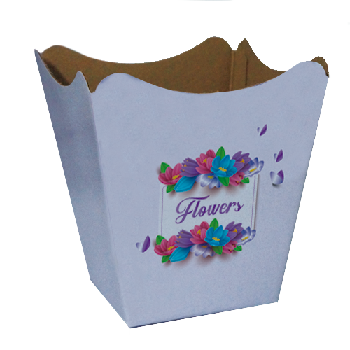 CACHEPOT PAPER POTE 15 DECORADO FLOWERS LILAS 384415