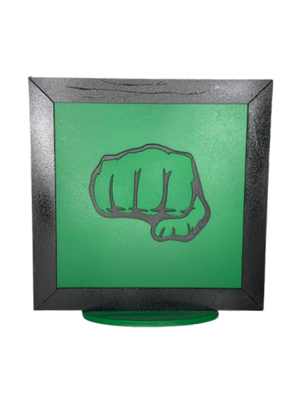 QUADRO DEC C/MOLD SUPER HEROI HULK 20X20CM 532151
