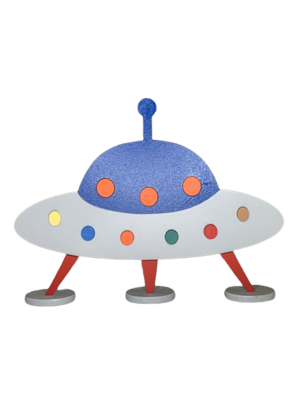 NAVE ESPACIAL NA BASE 19X25CM MDF 552517