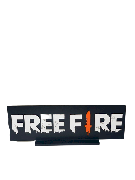 PLACA FREE FIRE 31X10CM MDF 553521